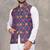 Navy cotton straight kurta payjama & koti with jequard work