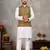 Mehendi cotton straight kurta payjama & koti with jequard work