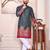 Grey dola silk straight kurta with foil work