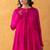 magenta embroidered kurta pant set