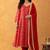 red bandhani salwar suit set with dupatta
