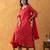 red bandhani salwar suit set with dupatta