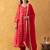 red bandhani salwar suit set with dupatta