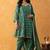 green bandhani suit set with dupatta