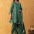 green bandhani suit set with dupatta