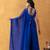 royal blue bandhani anarkali dupatta set
