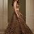 brown fully sequins net lehenga set choli with dupatta