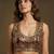 brown fully sequins net lehenga set choli with dupatta