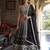 black sequins embroidered georgette lehenga set choli with dupatta