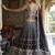 black sequins embroidered georgette lehenga set choli with dupatta