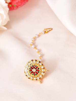 Rajasthani traditional borla for women | ethnic bridal hair accessory 2