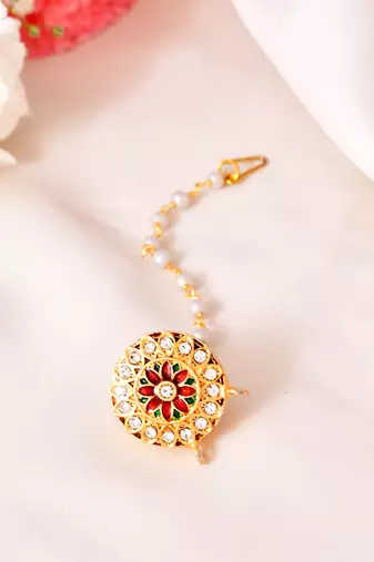 Rajasthani traditional borla for women | ethnic bridal hair accessory