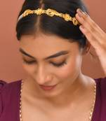 Premium gold plated matha patti for women | handmade head jewellery