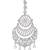 Silver-plated american diamond bridal maang tikka | traditional wedding tikka for women