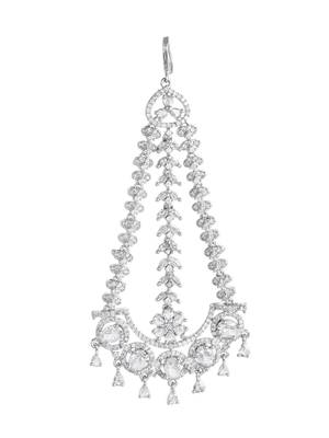Silver-plated ad maang tikka for women | bridal & festive jewellery 4