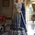 blue sequins embroidered georgette lehenga set choli with dupatta
