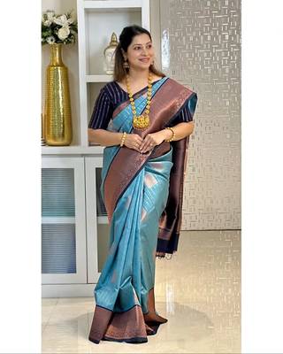 Multy color Art Silk blend sarees with blouse 1