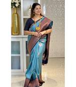 Multy color Art Silk blend sarees with blouse