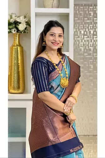 Multy color Art Silk blend sarees with blouse