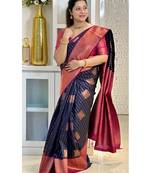 Multy color Art Silk blend sarees with blouse