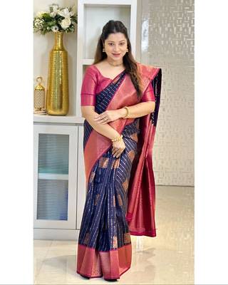 Multy color Art Silk blend sarees with blouse 2