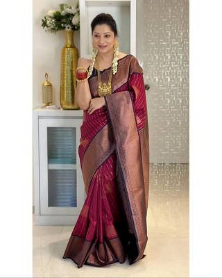 Multy color Art Silk blend sarees with blouse 1