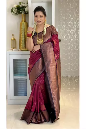 Multy color Art Silk blend sarees with blouse