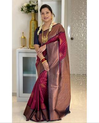 Multy color Art Silk blend sarees with blouse 2