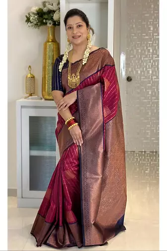 Multy color Art Silk blend sarees with blouse