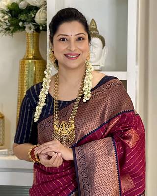 Multy color Art Silk blend sarees with blouse 4