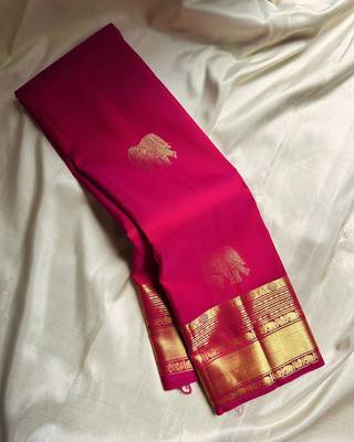 Pink color Art Silk blend sarees with blouse 3