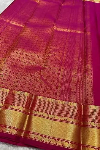 Pink color Art Silk blend sarees with blouse