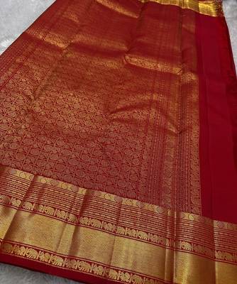 Pink color Art Silk blend sarees with blouse 5