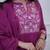 Wine cotton embroidered kurta dupatta