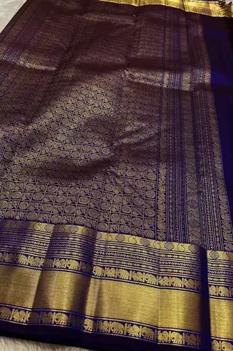 Royal Blue color Art Silk blend sarees with blouse