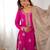 rani pink chinon silk kurti sharara with dupatta