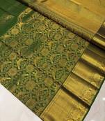 Green color Art Silk blend sarees with blouse