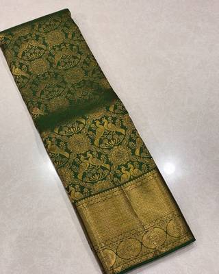 Green color Art Silk blend sarees with blouse 3