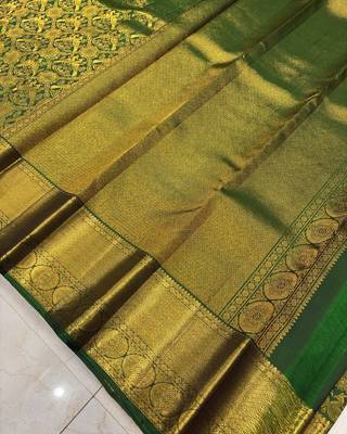 Green color Art Silk blend sarees with blouse 4