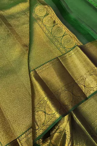 Green color Art Silk blend sarees with blouse