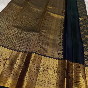 Black color Art Silk blend sarees with blouse 3