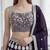 purple sequins embroidered georgette party lehenga set choli with dupatta