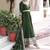  Green Embroidered Silk Festive Wear Gown With Dupatta