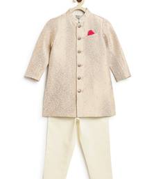 Gold embroidered brocade bandhgala set