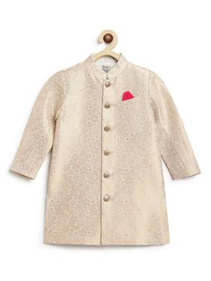 Gold embroidered brocade bandhgala set 3
