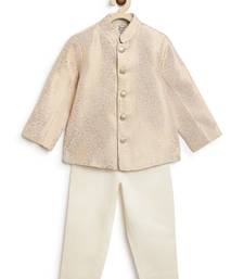 Gold embroidered brocade bandhgala set