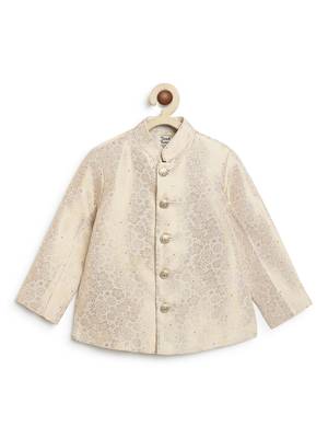 Gold embroidered brocade bandhgala set 4