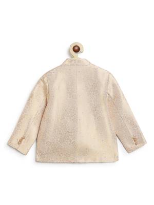 Gold embroidered brocade bandhgala set 5