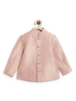 Pink embroidered brocade bandhgala 2