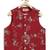 Red embroidered brocade nehru jacket